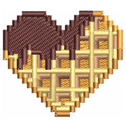 Chocolate on Waffle digitized embroidery design