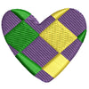 Mardi Heart digitized embroidery design