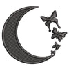 Moon Butterfly digitized embroidery design