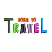 Born to Travel digitized embroidery design