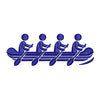 Rowing Team digitized embroidery design