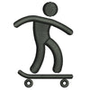 Skateboarding In Black