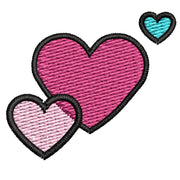 Cute Style Valentines Day with Heart digitized embroidery design