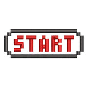 Game Start Button digitized embroidery design