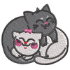 Cute Cats digitized embroidery design