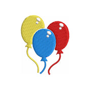 Cute Three Balloons digitized embroidery design