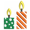 Party Candles digitized embroidery design