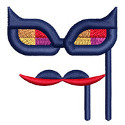 Eye Mask for Party digitized embroidery design