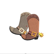 Cute Cowboy Boots digitized embroidery design