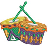 Mardi Gras Double Drum digitized embroidery design