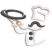 Chef digitized embroidery design