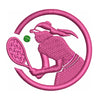 Tennis Girl digitized embroidery design