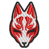 Kitsune digitized embroidery design