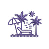 Summer Beach digitized embroidery design