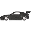 Black Race Car digitized embroidery design