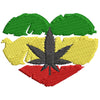 Love Marijuana digitized embroidery design