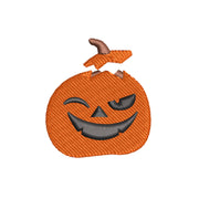 Smiling Pumpkin digitized embroidery design