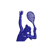 Playing Tennis digitized embroidery design