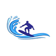 Surfing Man digitized embroidery design