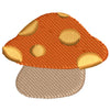 Orange Mushroom Monster digitized embroidery design