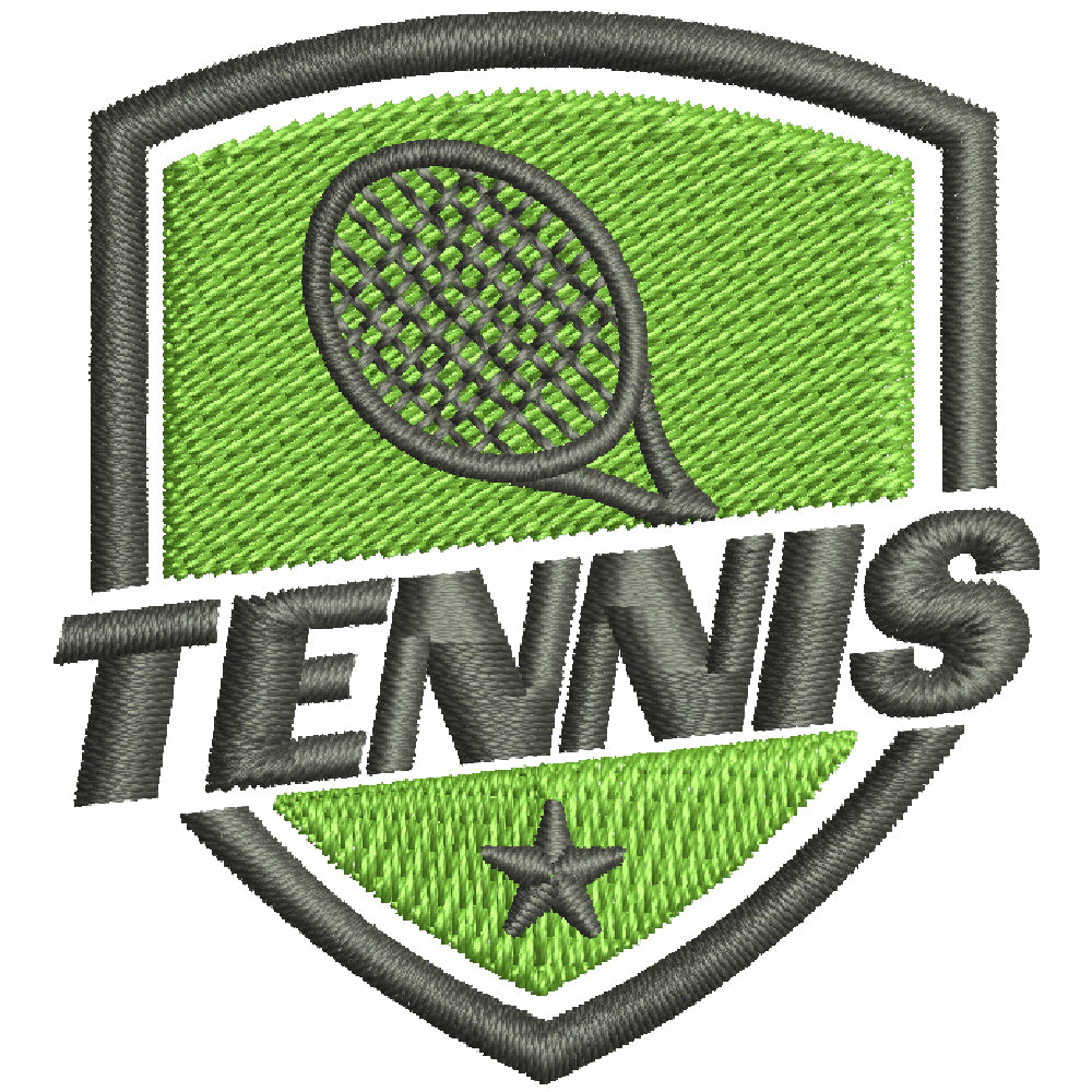 Design Your Look with Tennis Racket Logo Digitized Embroidery Design at ...