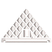 Louvre Landmark Logo digitized embroidery design