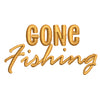 Gone Fishing Logo digitized embroidery design