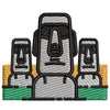 Moai Landmark digitized embroidery design