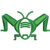 Grasshopper Logo digitized embroidery design