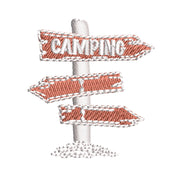 Camping Time Sign digitized embroidery design