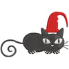 Halloween Cat with Hat digitized embroidery design