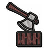 Axe on Wood digitized embroidery design