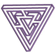 Impossible Triangle digitized embroidery design