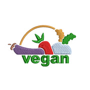 Vegan Foods digitized embroidery design