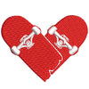 Skate Heart digitized embroidery design