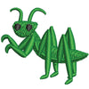 Green Mantis Icon digitized embroidery design