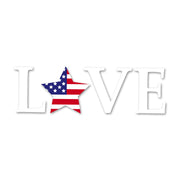 Love USA Flag Star