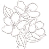 Black and White Flowers digitized embroidery design