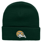 Rise and Golf Embroidered 12 Inch Long Knitted Beanie