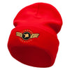 Airforce Eagle Badge Embroidered 12 Inch Long Knitted Beanie