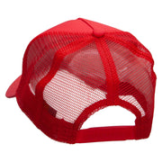 Five Panels Pro Style Trucker Mesh Cap - Red OSFM