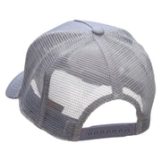 Five Panels Pro Style Trucker Mesh Cap - Grey OSFM