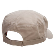 My Squad Embroidered Garment Washed Adjustable Army Cap - Khaki OSFM