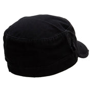 Lets go Fly Washed Cotton Fitted Army Cap - Black S-M