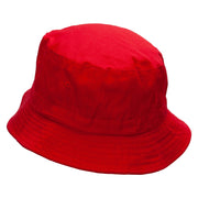 Vacation Scene Embroidered Pigment Dyed Bucket Hat - Red OSFM