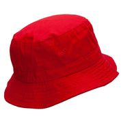 Vacation Scene Embroidered Pigment Dyed Bucket Hat - Red OSFM