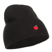 Mini Apple Embroidered Short Beanie