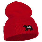 Mama Bear Embroidered Long Beanie