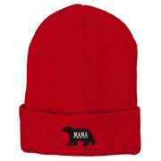 Mama Bear Embroidered Long Beanie