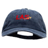 LAS Embroidered Unstructured Pigment Dyed Cotton Cap - Navy OSFM